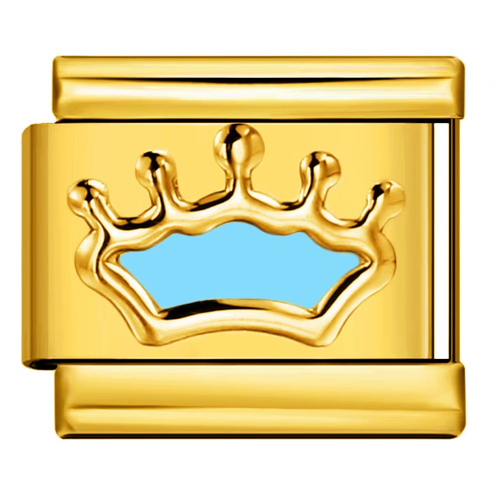 Niebieska Korona Italian Charms przedstawia charms z motywem niebieskiej korony do personalizacji bransoletki
