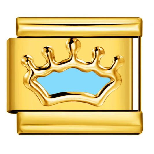 Niebieska Korona Italian Charms przedstawia charms z motywem niebieskiej korony do personalizacji bransoletki