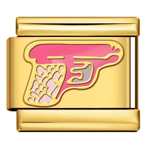 Italian charms Różowy pistolet Nicolze Charms