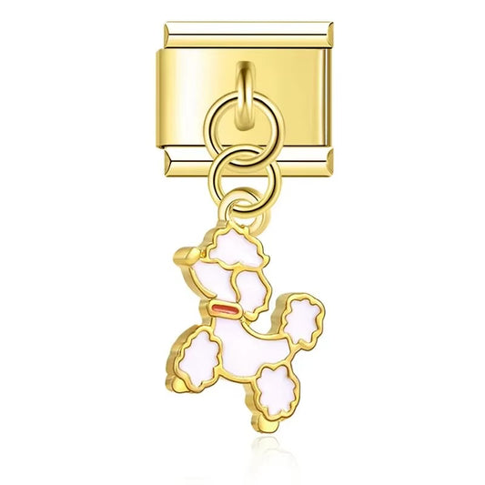 Pudel Italian Charms przedstawia charms z motywem pudla do personalizacji bransoletki