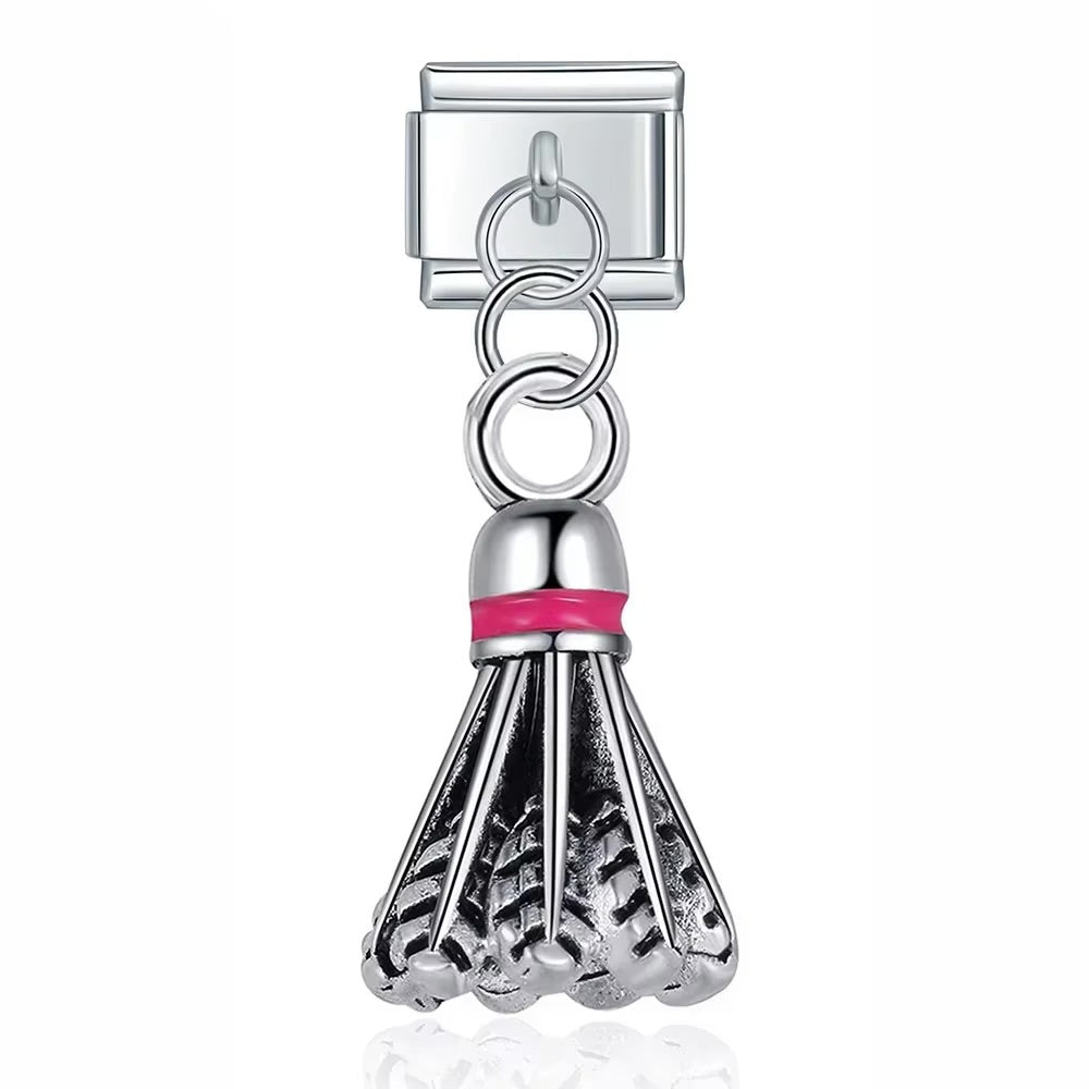 Italian Charms Lotka przedstawia charms z motywem lotki do badmintona do personalizacji bransoletki