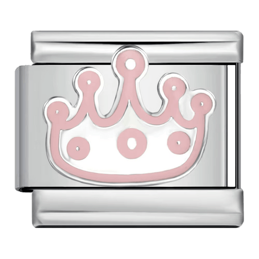 Italian charms różowa korona do bransoletki Nicolze Charms